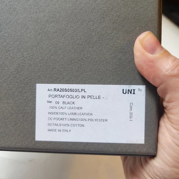 RICK OWENS NECK WALLET BLACK season 2020 in VGUC - Picture 10 of 10